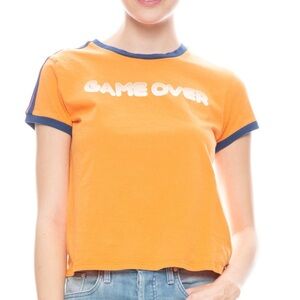 MOTHER ringer tee Game Over Sz XS